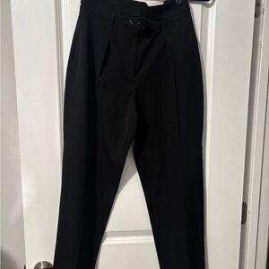 White House Black Market Black Cropped Pleated Ankle Pants
